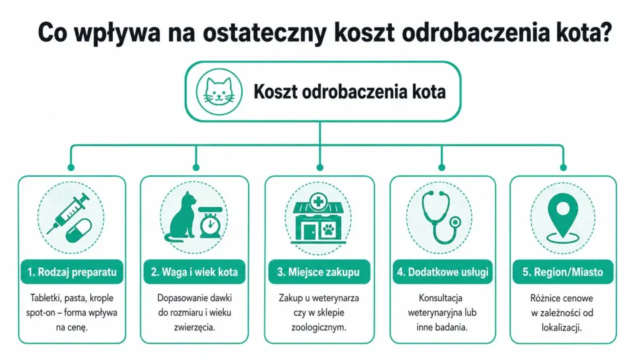 Ile kosztuje odrobaczenie kota? Zależy od preparatu, wagi i wieku zwierzęcia, miejsca zakupu, dodatkowych usług i regionu.