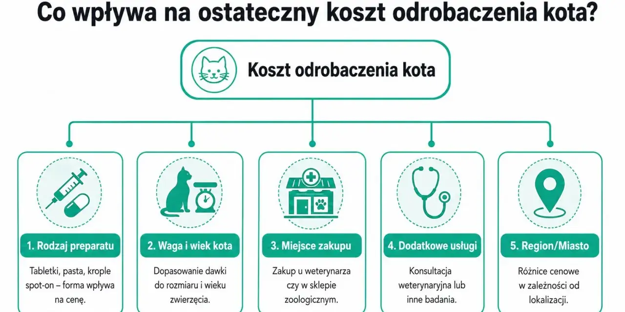 Ile kosztuje odrobaczenie kota? Zależy od preparatu, wagi i wieku zwierzęcia, miejsca zakupu, dodatkowych usług i regionu.