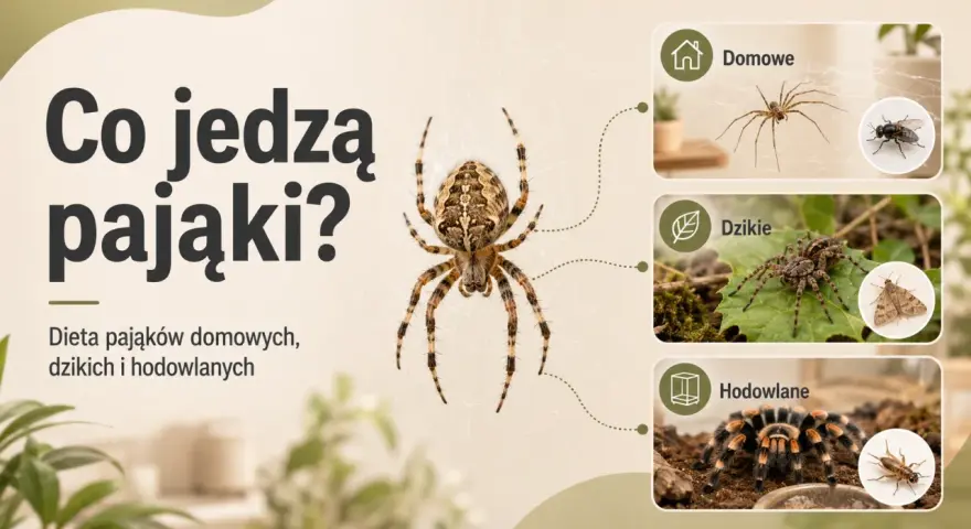 Co jedzą pająki? Domowe łapią muchy, dzikie polują na ćmy, a hodowlane żywią się świerszczami.