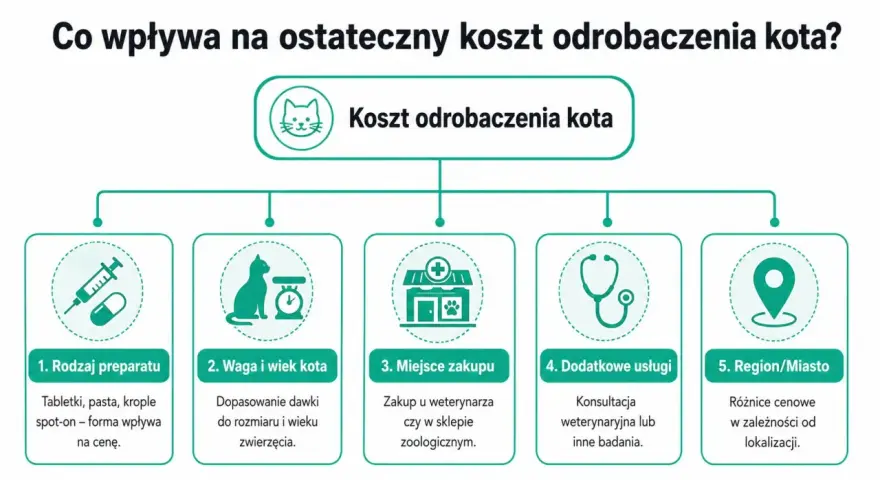 Ile kosztuje odrobaczenie kota? Zależy od preparatu, wagi i wieku zwierzęcia, miejsca zakupu, dodatkowych usług i regionu.
