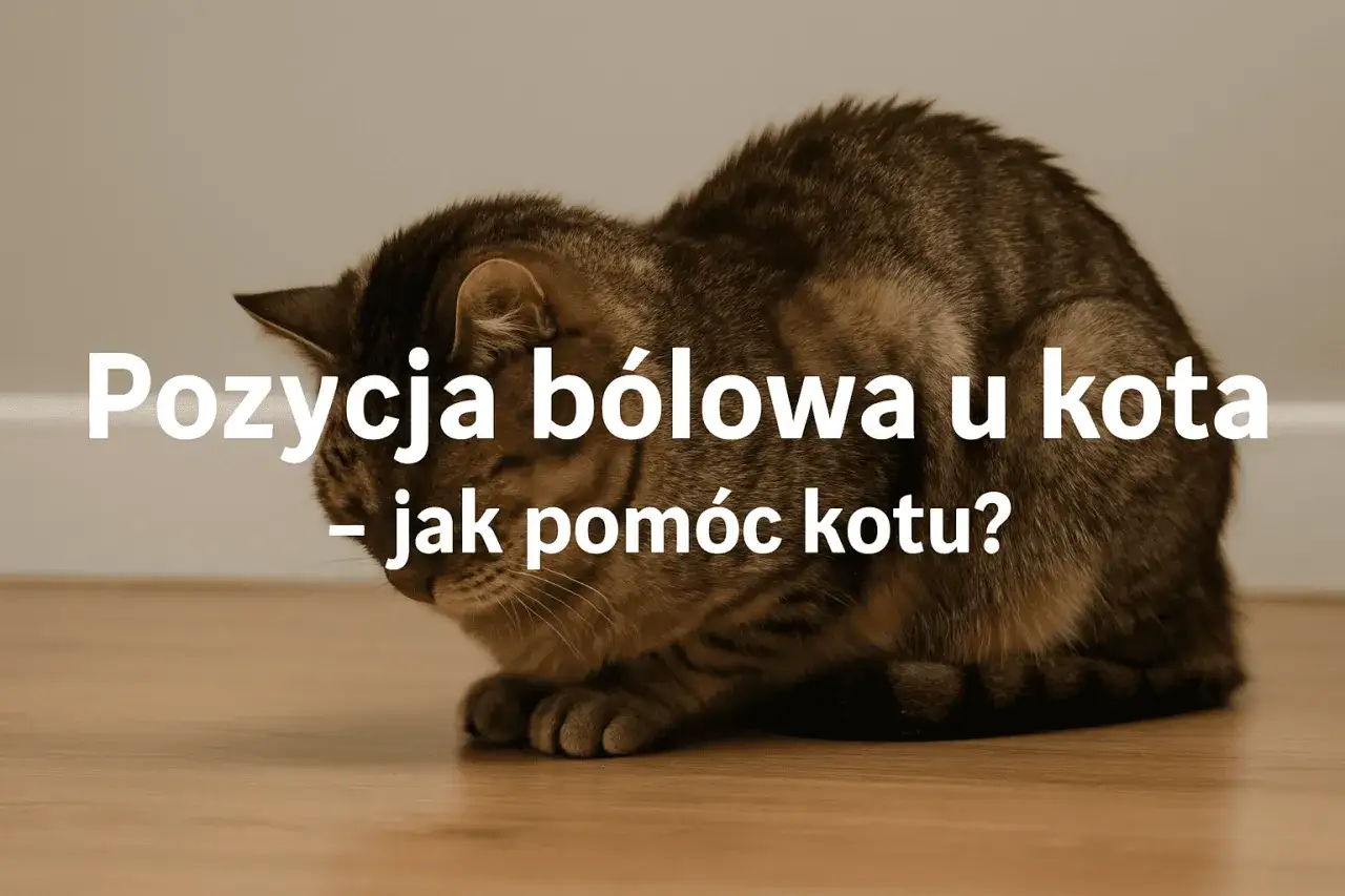 Kot w pozycji bólowej, może to być objaw zapalenia jelit. Zobacz, jak pomóc kotu.