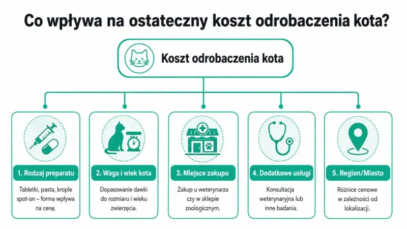 Ile kosztuje odrobaczenie kota? Zależy od preparatu, wagi i wieku zwierzęcia, miejsca zakupu, dodatkowych usług i regionu.
